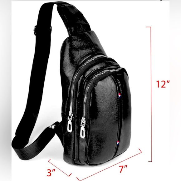 WESTEND Crossbody Leather Sling Bag with Adjustable Strap-Travel Small Daypack - Picture 2 of 3